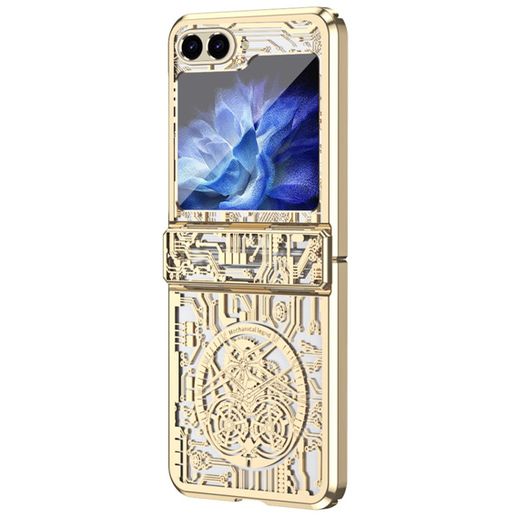 Pouzdro pro Samsung Galaxy Z Flip7 FE / Z Flip6, Mechanical Legend, zlaté