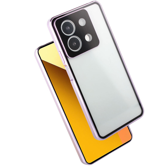 Pouzdro pro Xiaomi Redmi Note 13 5G, Magnetic Dual Glass, fialové