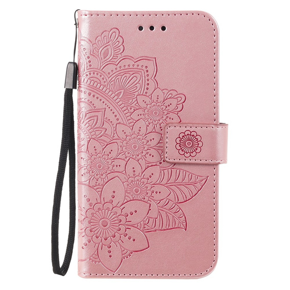 Klopové pouzdro pro Samsung Galaxy S21 FE, Mandala, růžové rose gold