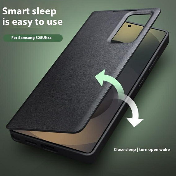 Kožené pouzdro s klopou QIALINO pro Samsung Galaxy S25 Ultra