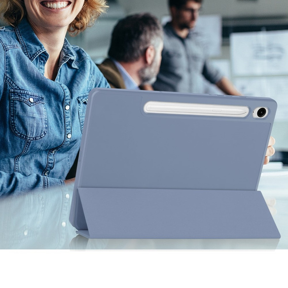 Pouzdro pro Samsung Galaxy Tab S10 Lite / S10 FE / S9 FE, Smartcase s prostorem pro stylus, fialové