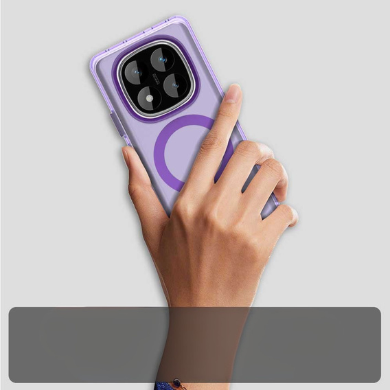 Pouzdro pro Xiaomi Redmi Note 14 Pro 5G / Poco X7 5G, Fusion Hybrid, pro MagSafe, fialové