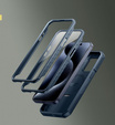 Pancéřové pouzdro pro iPhone 15 Pro Max, Dexnor CamProtect MagSafe, námořnicky modré (dva rámečky)