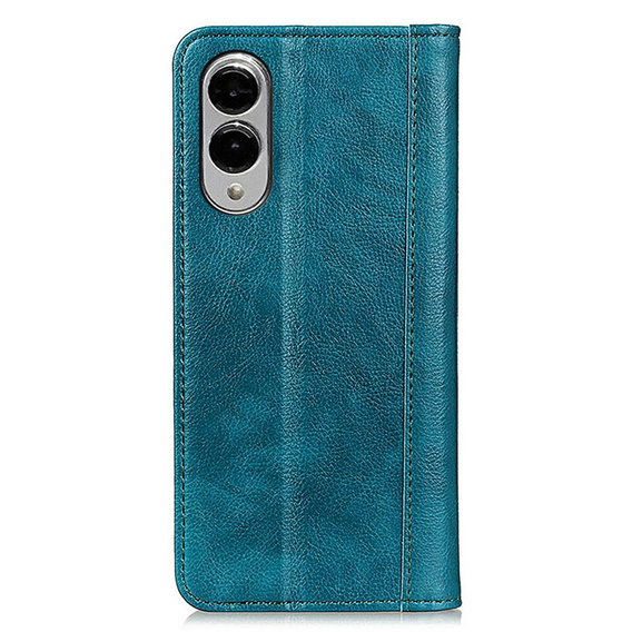Flipové pouzdro pro Samsung Galaxy S25 Edge, Split Leather, zelené
