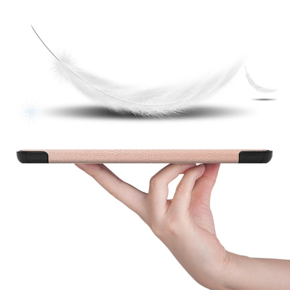Pouzdro pro Samsung Galaxy Tab S9 FE, trojité, růžové rose gold