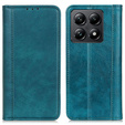 Pouzdro pro Xiaomi 14T, Wallet Litchi Leather, zelené