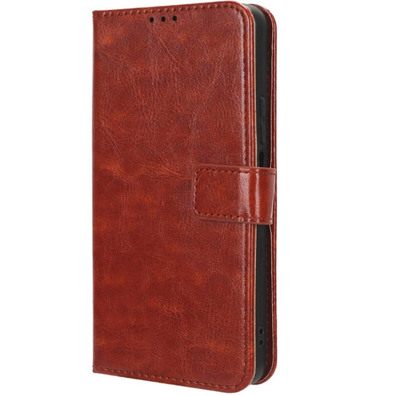 Klopové pouzdro pro Honor 90 Lite 5G, Crazy Horse Wallet, hnědé