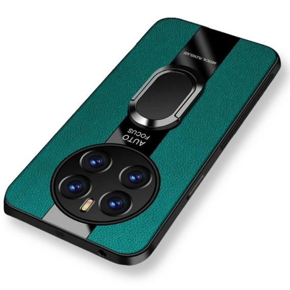 Pouzdro pro Realme 12 Pro 5G / 12 Pro+ 5G, Leather Kickstand Ring, zelené