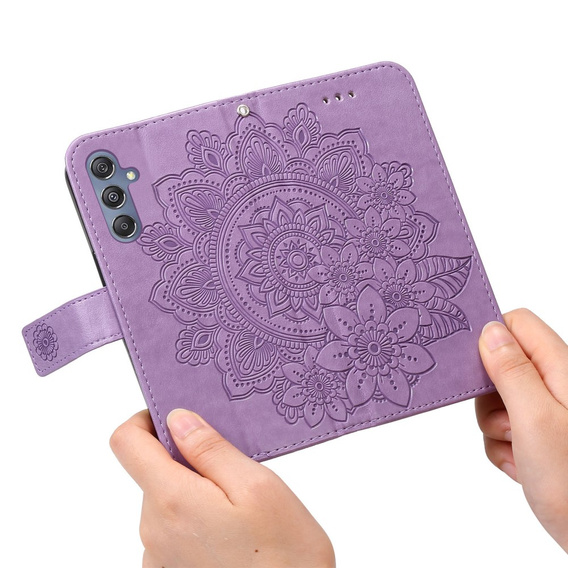 Klopové pouzdro pro Samsung Galaxy M34 5G, Mandala Flower, fialové