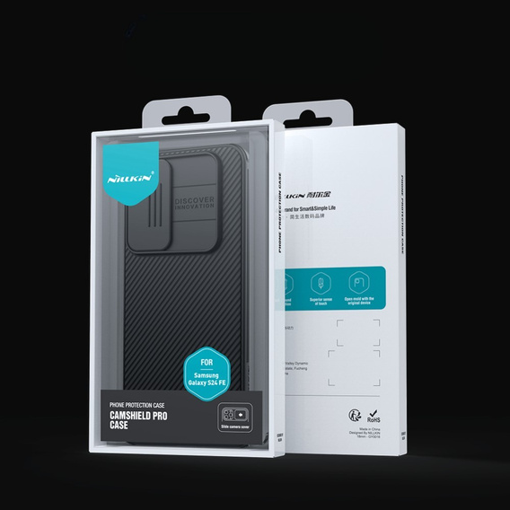 Pouzdro pro Samsung Galaxy S24 FE, obrněné Nillkin, CamShield Pro, černé