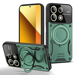 Pancéřové pouzdro pro Xiaomi Redmi Note 13 Pro 4G / Xiaomi Redmi Note 14S / Xiaomi Poco M6 Pro 4G, CamShield MagSafe, zelené