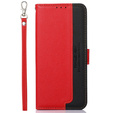 Flipové pouzdro pro OnePlus 12 5G, KHAZNEH RFID, červené / černé