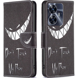 Klopové pouzdro pro Realme C55, Wallet, don't touch, černé
