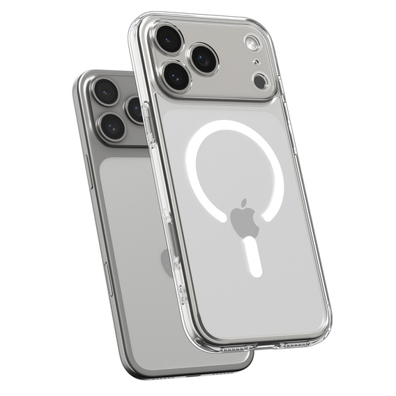 Spigen Ultra Hybrid MagSafe pouzdro pro iPhone 17 Pro Max, čiré / bílé