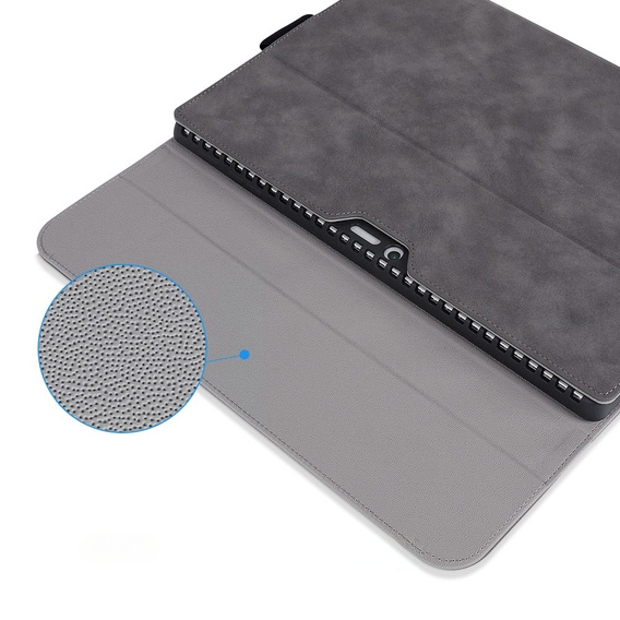 Pouzdro pro Microsoft Surface Go 3/Go 2/Go, Wallet Pen Slot, šedé