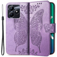 Klopové pouzdro pro Realme C51, Butterfly, fialové