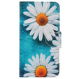 Klopové pouzdro pro Xiaomi Redmi 13C / Poco C65, Wallet, Daisy, modré