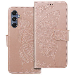 Klopové pouzdro pro Samsung Galaxy M34 5G, Butterfly, růžové rose gold