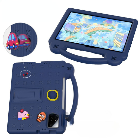 Dětské pouzdro pro Xiaomi Pad 7 / 7 Pro, Cute Patterns, se stojánkem, námořnicky modré