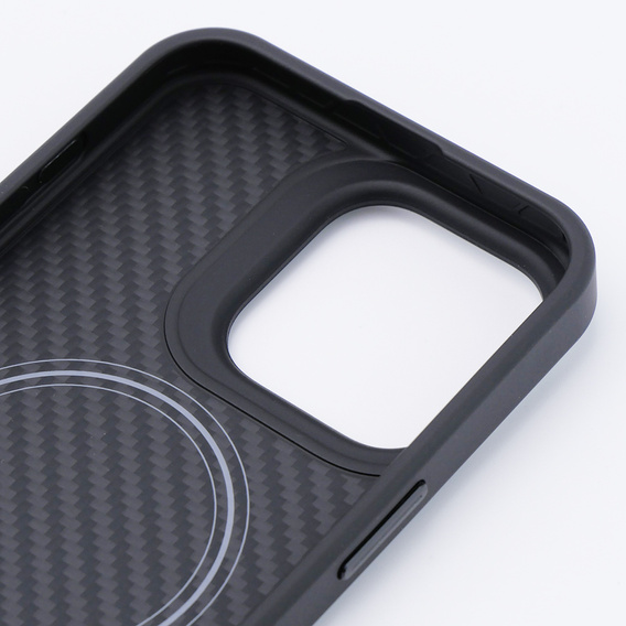 Pouzdro pro iPhone 15 Pro Max, Aramid Fiber Cover, černé