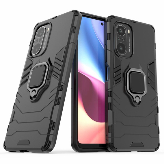 Pouzdro pro Xiaomi Mi 11i / POCO F3, Kickstand Ring, černé