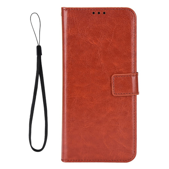Klopové pouzdro pro Xiaomi Poco F7 Ultra, Crazy Horse Wallet, hnědé