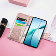 Klopové pouzdro pro Xiaomi Redmi Note 14 4G, Butterfly, růžové rose gold