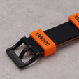 ERBORD Univerzální silikonový řemínek 22mm, Dual Color, oranžový / černý / černá přezka
