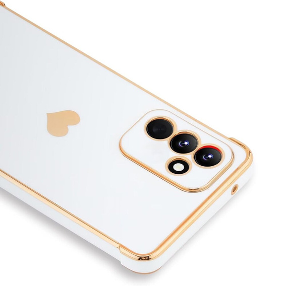 Pouzdro pro Samsung Galaxy A15 4G / 5G, Electro heart, bílé + Full Glue Ceramic Glass