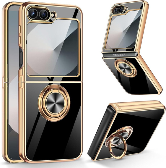 Pouzdro pro Samsung Galaxy Z Flip7 FE / Z Flip6, Electro Ring, černé