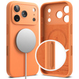 Pouzdro Ringke pro iPhone 17 Pro Max, silikonové magnetické pouzdro MagSafe, mandarinka