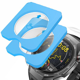 2x Tvrzené sklo ERBORD pro Huawei Watch GT 5 Pro 46mm, s montážním rámečkem