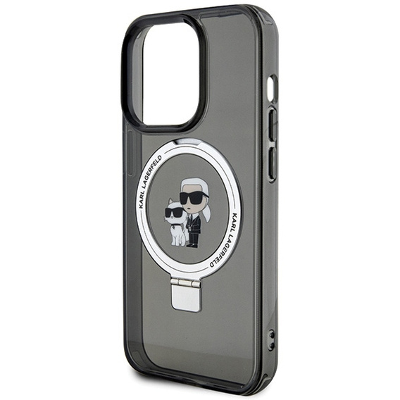 Pouzdro Karl Lagerfeld Ring Stand Karl & Choupette MagSafe pro iPhone 15 Pro
