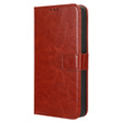 Klopové pouzdro pro Infinix Note 30 Pro 4G, Crazy Horse Wallet, hnědé
