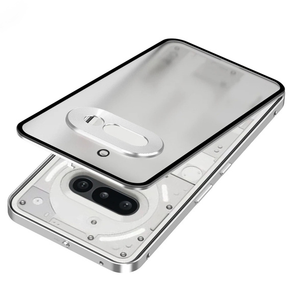 Pouzdro pro Nothing Phone 3A, Frame Case, stříbrné