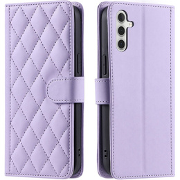 Pouzdro s klopou pro Samsung Galaxy A16, Rhombus Crossbody Leather, fialové