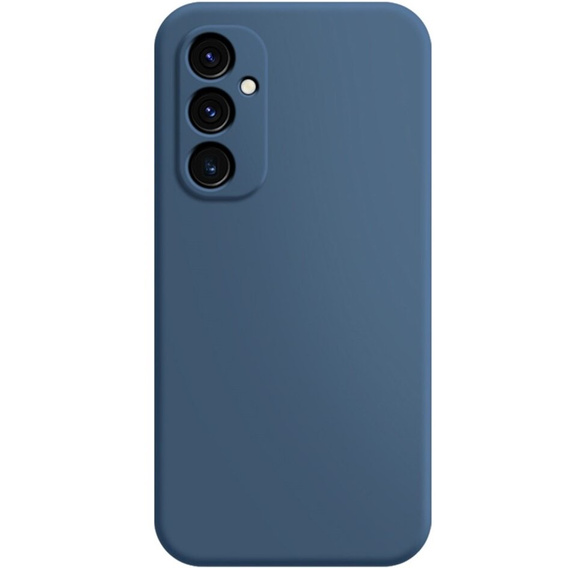 Pouzdro pro Samsung Galaxy A54 5G, Silicone Lite, námořnicky modré + 9H sklo
