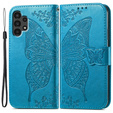 Klopové pouzdro pro Samsung Galaxy A13 4G, Butterfly, modré