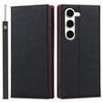 Kožené pouzdro pro Samsung Galaxy S23, ERBORD Grain Leather, černý