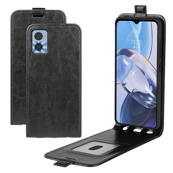 Klopové pouzdro pro Motorola Moto E22 / E22i, Flip, černé