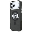 Pouzdro Karl Lagerfeld IML Glitter Karl & Choupette Sketch Logo MagSafe pro iPhone 17 Pro Max
