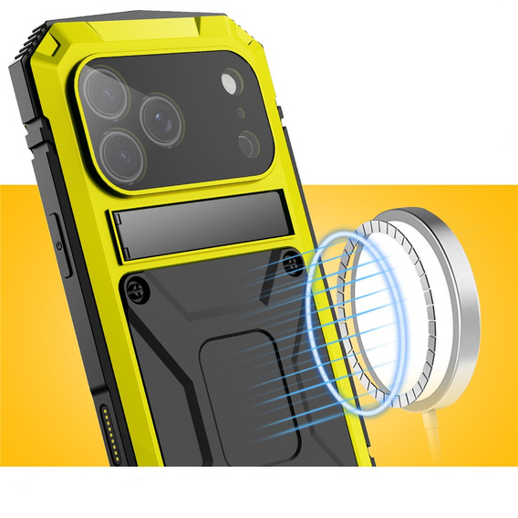 Pouzdro R-JUST s podstavcem a integrovaným sklem pro iPhone 17 Pro Max