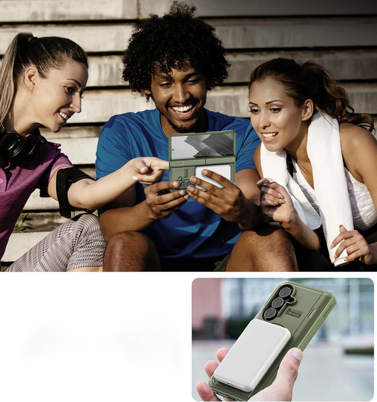 Dexnor Magnetické pancéřové pouzdro s dvojitou základnou pro Samsung Galaxy Z Fold7