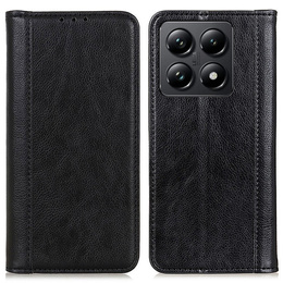 Pouzdro pro Xiaomi 14T, Wallet Litchi Leather, černé
