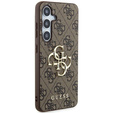 Pouzdro GUESS pro Samsung Galaxy A55, 4G Big Metal Logo, hnědé