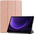 Pouzdro pro Samsung Galaxy Tab S9 FE, trojité, růžové rose gold