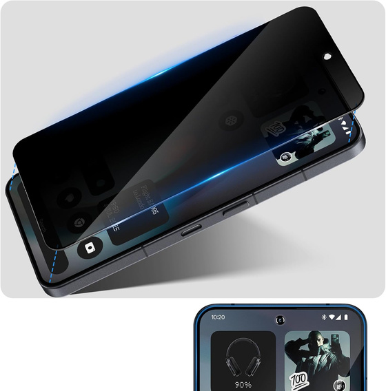 2x Tvrzené sklo pro Samsung Galaxy S24 Ultra, ERBORD Anti-Spy