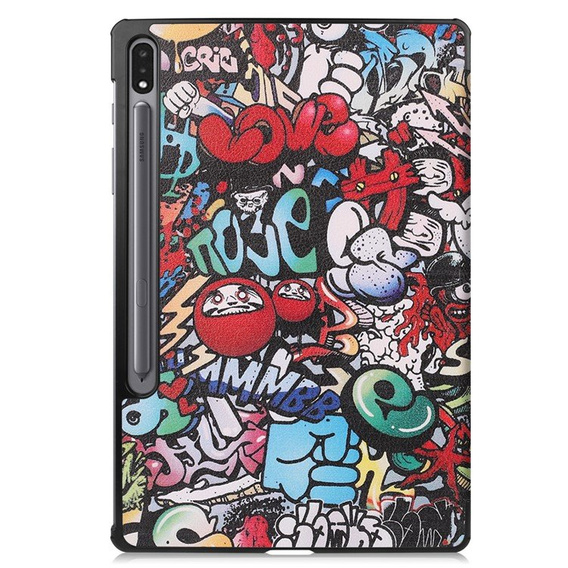 Pouzdro pro Samsung Galaxy Tab S9 Plus, Smartcase, graffiti
