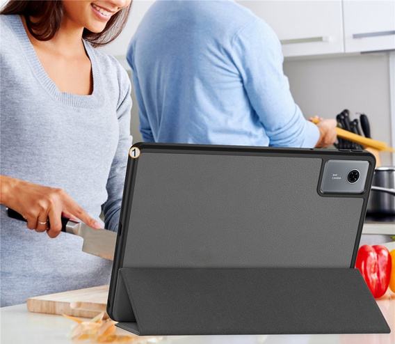 Pouzdro pro Lenovo Idea Tab 11" 2025 TB336FU TB336ZU, stojánek, Smartcase s držákem stylusu, šedé
