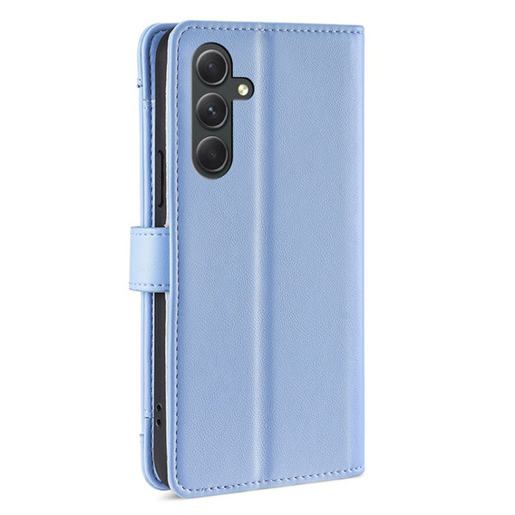 Klopové pouzdro pro Samsung Galaxy A54 5G, Wallet Zipper Pocket, modré